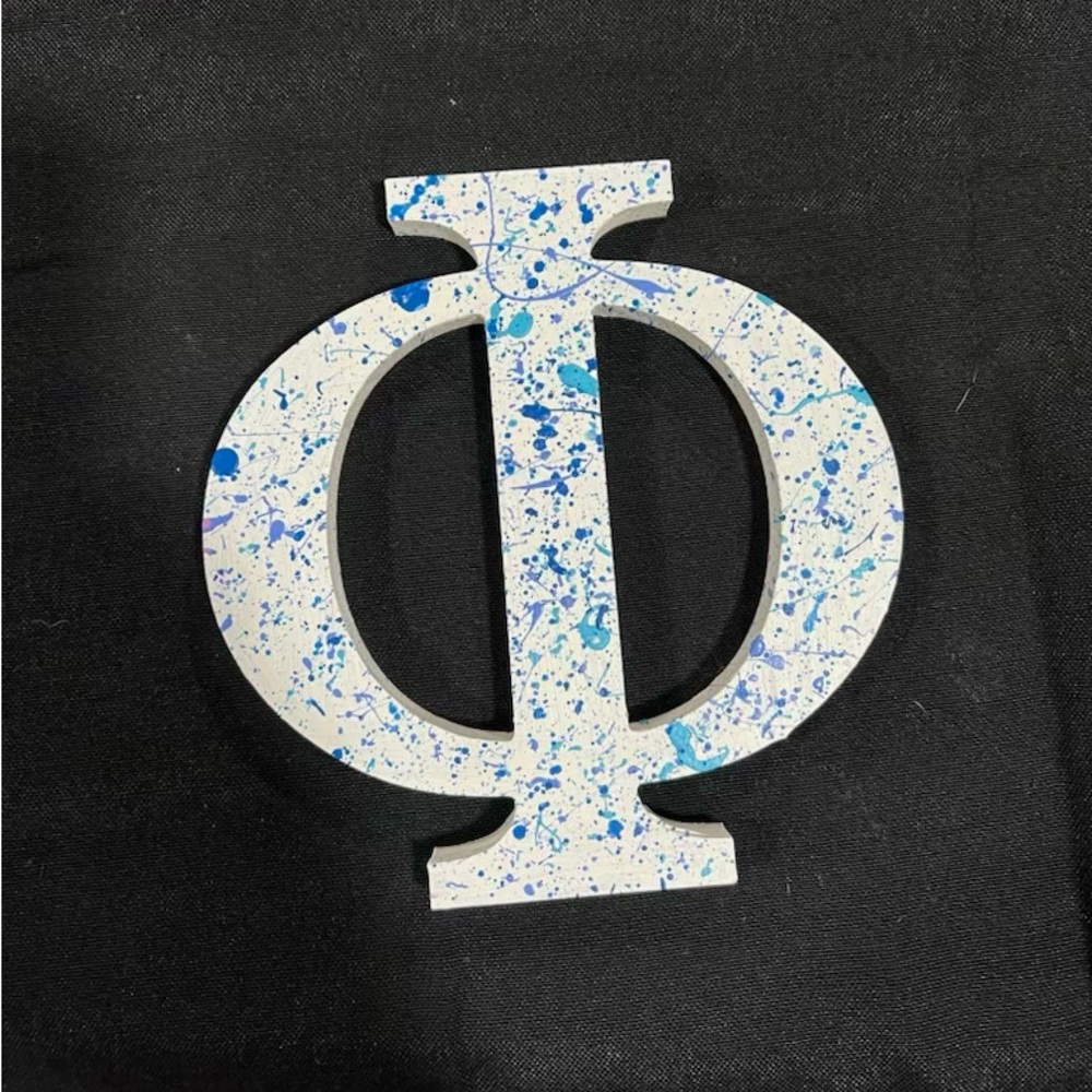 PHI Soroity Greek life wall hanging decor hand painted 6” x 6”